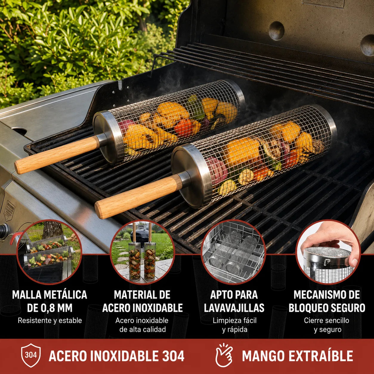 Cesta Clásica para Barbacoa