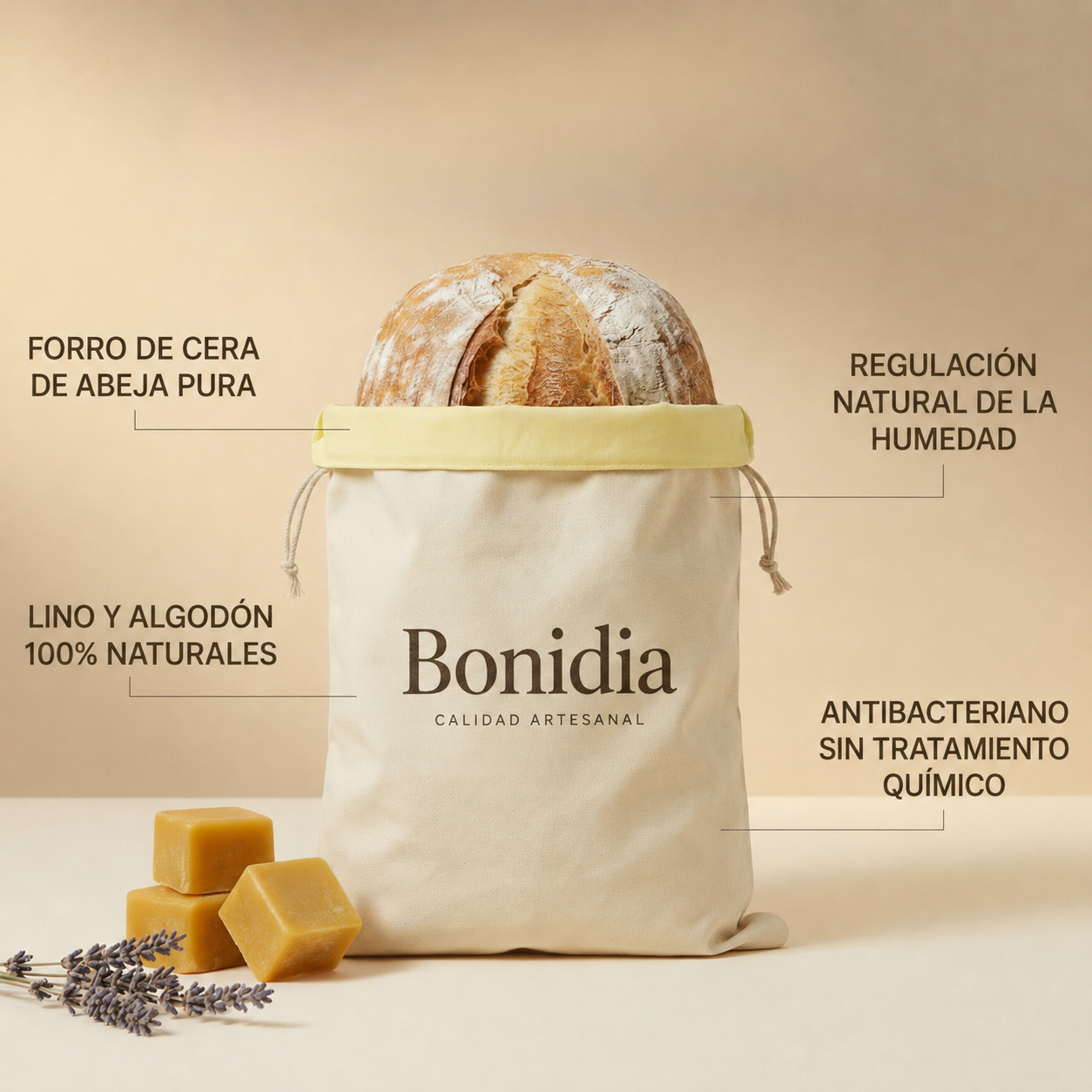 El Sac Bonidia (30 x 40 cm) — Tu pan fresco incluso después de 5 días