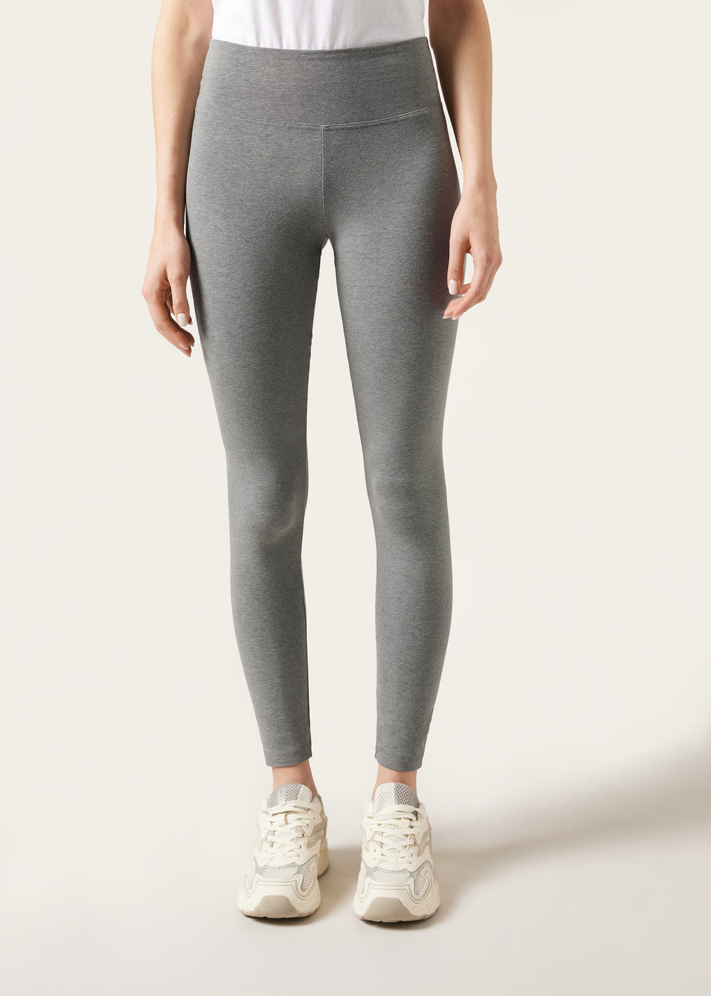 Legging en coton - Gris Mélangé