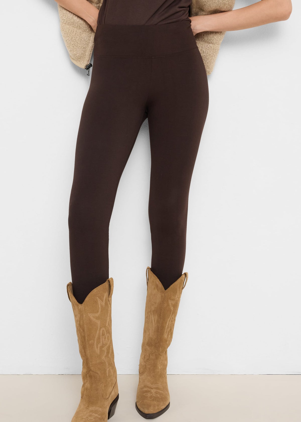 Legging en coton - Marron