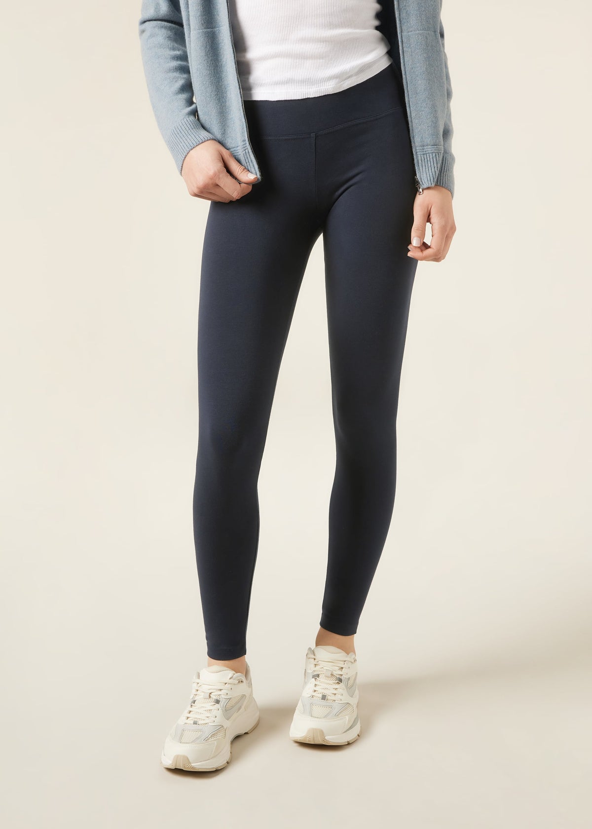 Legging en coton - Bleu intense