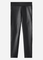 Pantalon effet cuir thermique - Noir