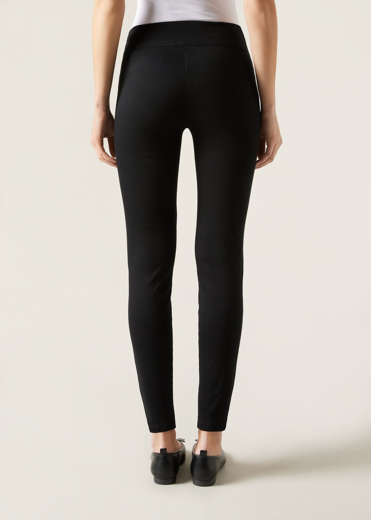Leggings en denim skinny taille haute - Noir Denim