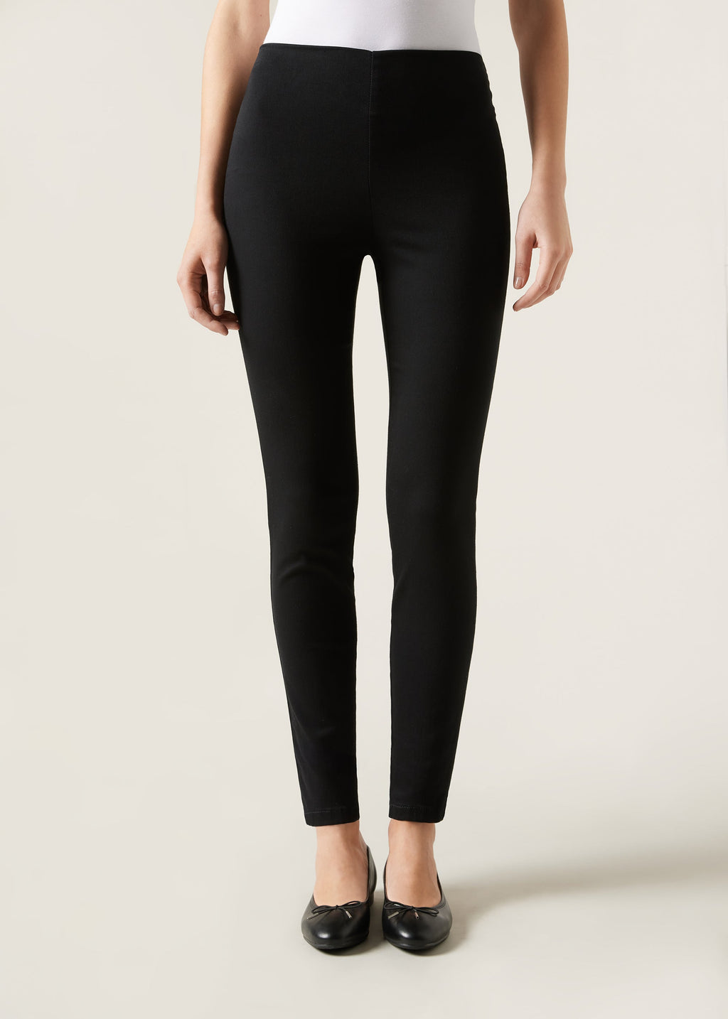 Leggings en denim skinny taille haute - Noir Denim