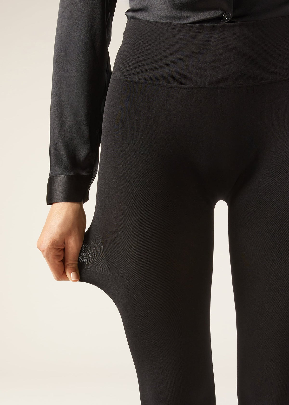 Leggings ultra-opaques en microfibre - Noir
