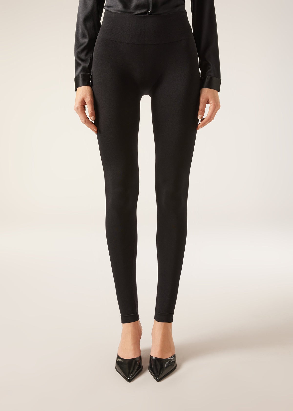 Leggings ultra-opaques en microfibre - Noir