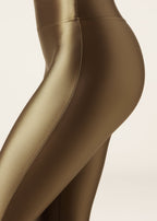 Legging ultra brillant satiné - Verde Oliva