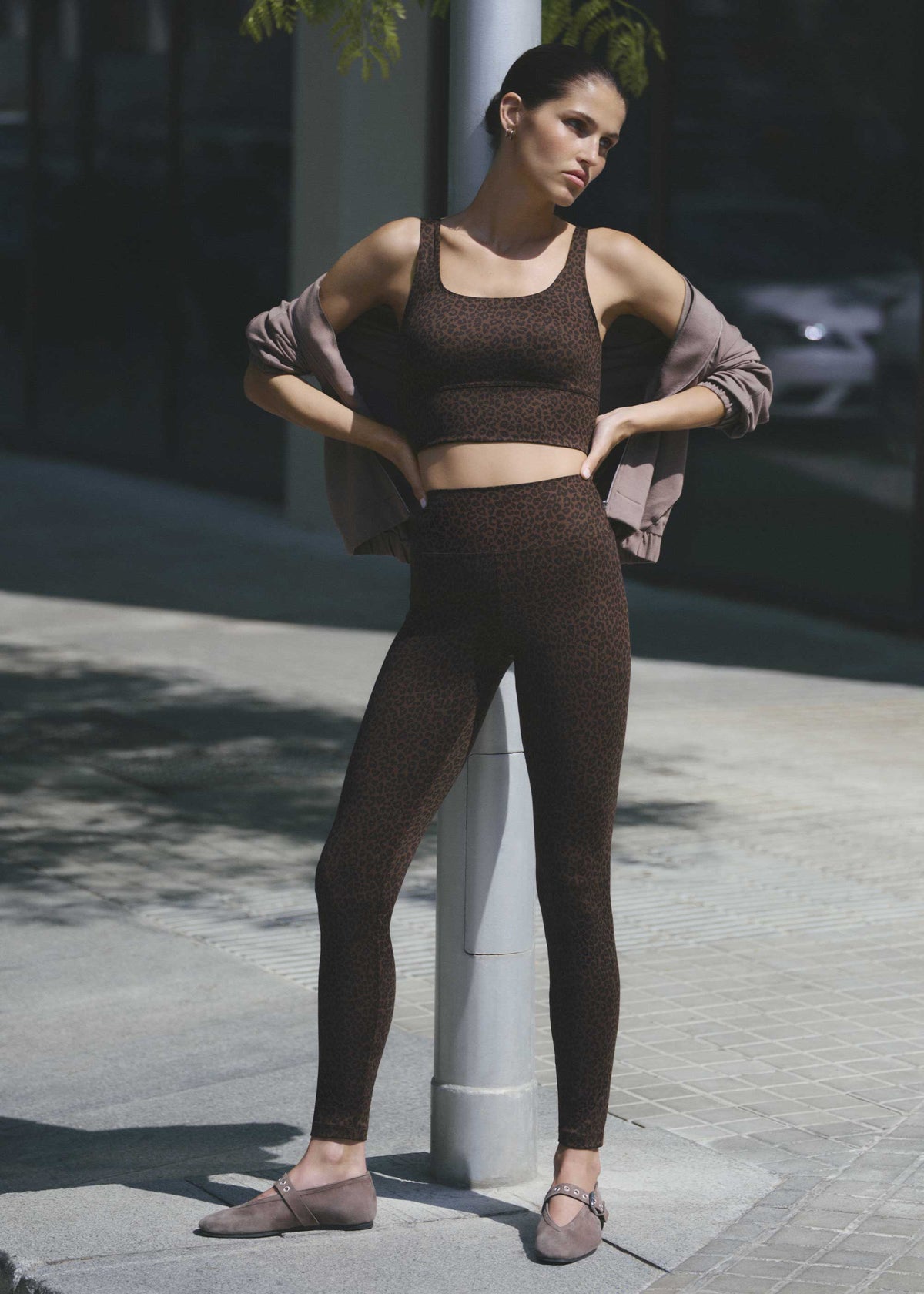 Legging Ultra Comfort Soft Touch - Marron animalier