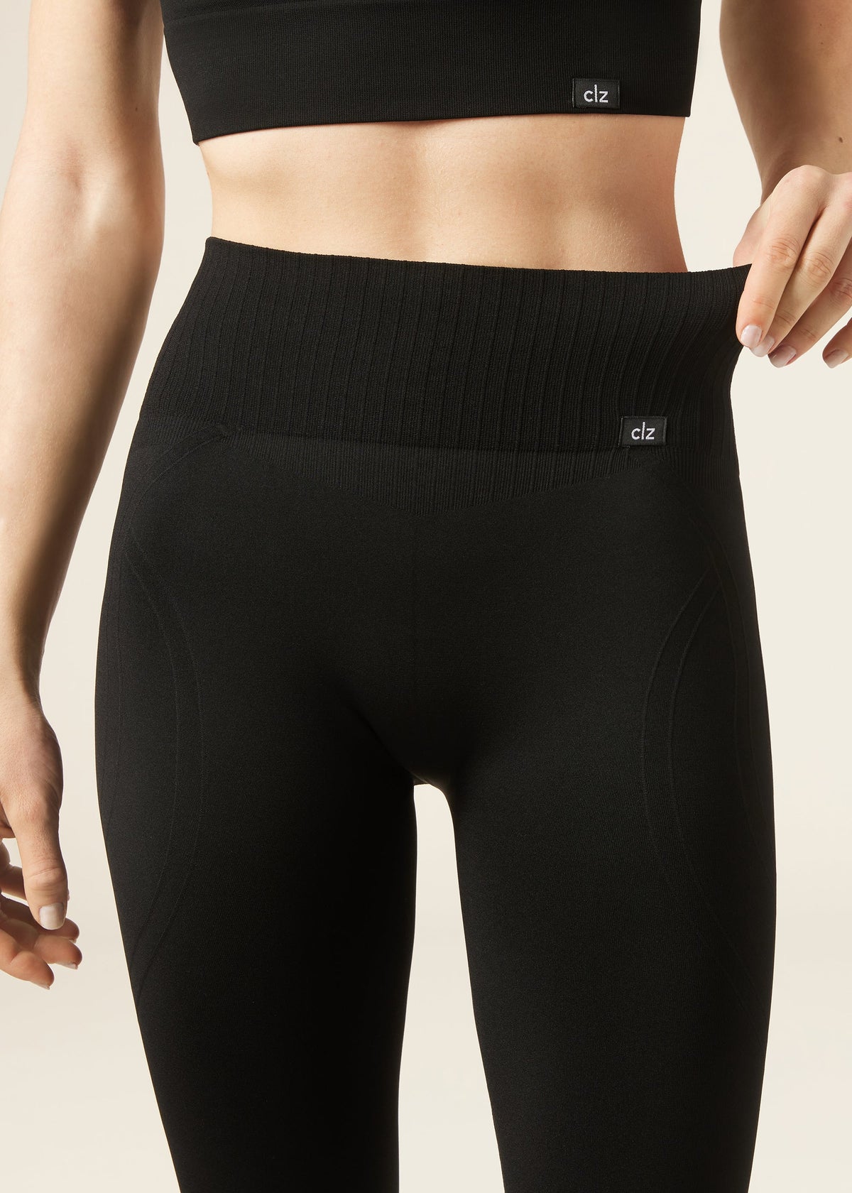 Legging à double scrunch - Noir