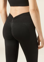 Legging à double scrunch - Noir