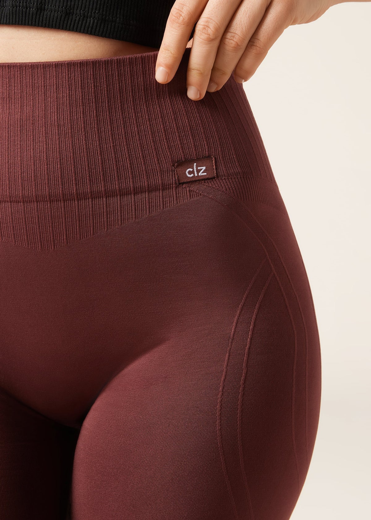 Legging à double scrunch - Rouge Brique