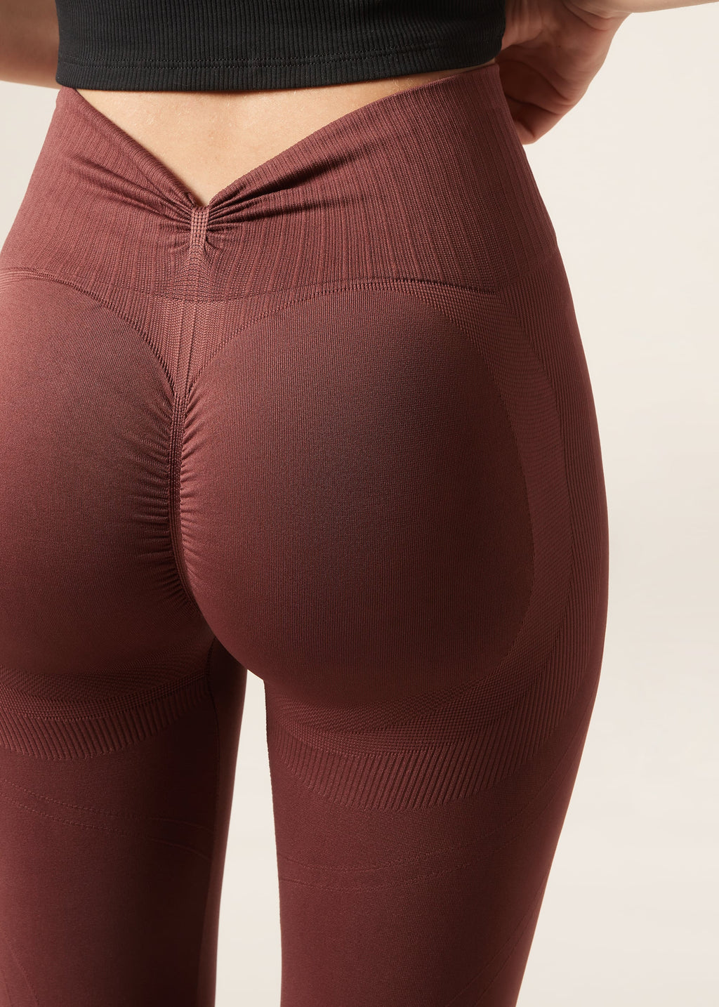 Legging à double scrunch - Rouge Brique