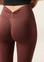 Legging à double scrunch - Rouge Brique