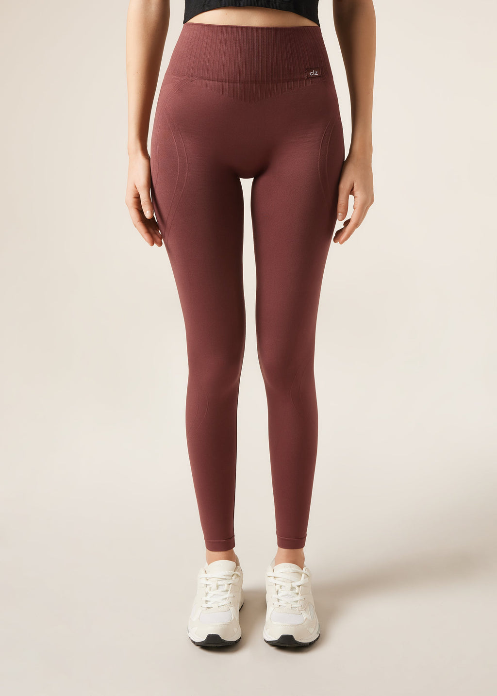 Legging à double scrunch - Rouge Brique