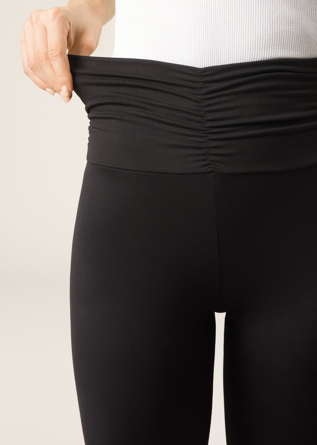 Legging avec fronces - Noir