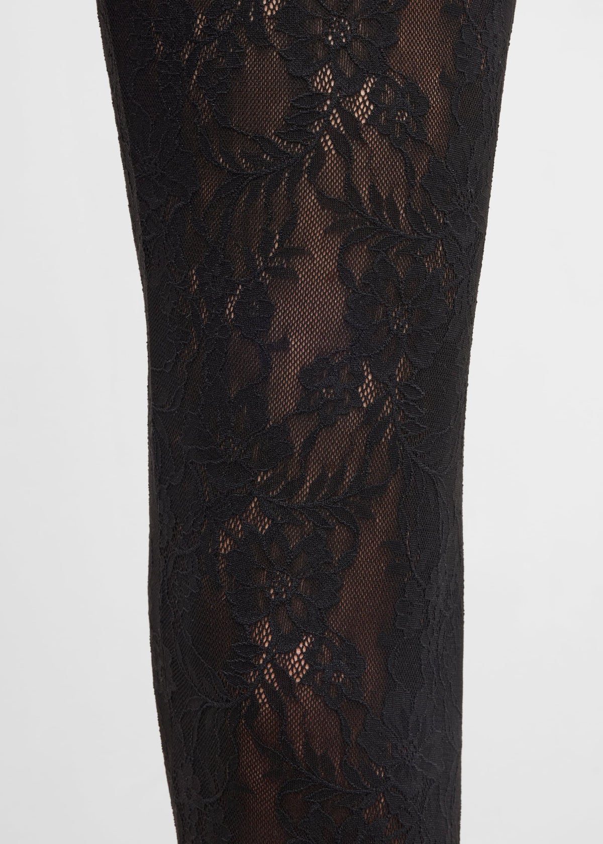 Legging en dentelle style fuseau - Noir