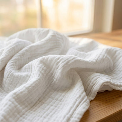 Manta muselina Blanc 2